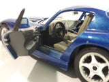 Burago Dodge Viper GTS Coupe Blue 1/24 Scale Die Cast Toy Car Vehicle with Opening Doors