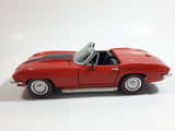 Classic Motor Works 1967 Corvette L71 Roadster Convertible Red 1/24 Scale Die Cast Toy Car Vehicle with Opening Doors and Hood