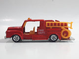Unknown Brand Fire Dept Ladder Truck Red Die Cast Toy Car Vehicle