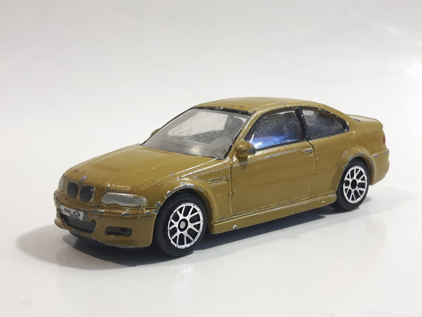 RealToy BMW M3 Gold Yellow Brown 1/59 Scale Die Cast Toy Car Vehicle
