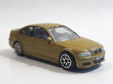 RealToy BMW M3 Gold Yellow Brown 1/59 Scale Die Cast Toy Car Vehicle