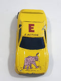 Unknown Brand E. Action "E" Elephant Yellow Die Cast Toy Car Vehicle