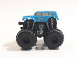 Unknown Brand Blue Monster Truck #24 Miniature Plastic Die Cast Toy Car Vehicle