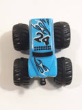 Unknown Brand Blue Monster Truck #24 Miniature Plastic Die Cast Toy Car Vehicle