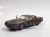 Vintage Yatming Chevy Camaro Z28 Brown No. 1077 Die Cast Toy Muscle Car Vehicle with Opening Doors Made in Hong Kong