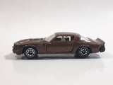 Vintage Yatming Chevy Camaro Z28 Brown No. 1077 Die Cast Toy Muscle Car Vehicle with Opening Doors Made in Hong Kong