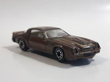 Vintage Yatming Chevy Camaro Z28 Brown No. 1077 Die Cast Toy Muscle Car Vehicle with Opening Doors Made in Hong Kong