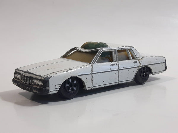 Vintage Warner Bro. ERTL Dukes of Hazzard 1980 Pontiac Bonneville Sheriff Police Cop White Die Cast Toy Car Vehicle TV Show Collectible Blue Lights