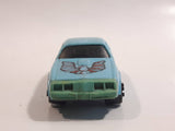 Vintage 1980 Kidco Key Cars Firebird Light Blue Plastic Body Die Cast Toy Car Vehicle