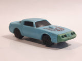 Vintage 1980 Kidco Key Cars Firebird Light Blue Plastic Body Die Cast Toy Car Vehicle