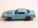 Vintage 1980 Kidco Key Cars Firebird Light Blue Plastic Body Die Cast Toy Car Vehicle