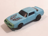 Vintage 1980 Kidco Key Cars Firebird Light Blue Plastic Body Die Cast Toy Car Vehicle