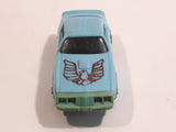 Vintage 1980 Kidco Key Cars Firebird Light Blue Plastic Body Die Cast Toy Car Vehicle