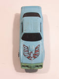 Vintage 1980 Kidco Key Cars Firebird Light Blue Plastic Body Die Cast Toy Car Vehicle