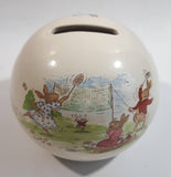 Vintage Royal Doulton Bunnykins Round Ceramic Coin Bank