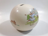Vintage Royal Doulton Bunnykins Round Ceramic Coin Bank