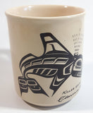 Vintage Clarence A. Wells Killer Whale Orca Pottery Coffee Mug