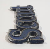 Vintage Jeep Scout Blue Metal Car Automobile Emblem Name Plate Letters Auto Part