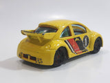 2002 Hot Wheels First Editions Volkswagen New Beetle Cup Yellow Die Cast Toy Car Vehicle