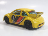 2002 Hot Wheels First Editions Volkswagen New Beetle Cup Yellow Die Cast Toy Car Vehicle