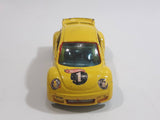 2002 Hot Wheels First Editions Volkswagen New Beetle Cup Yellow Die Cast Toy Car Vehicle