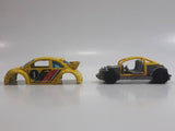2002 Hot Wheels First Editions Volkswagen New Beetle Cup Yellow Die Cast Toy Car Vehicle