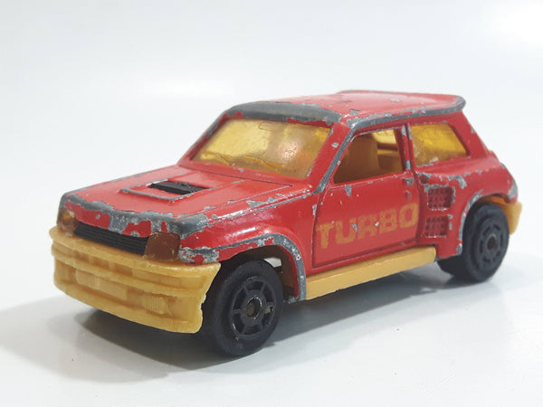 Vintage Majorette No. 255 Renault R 5 Turbo Red 1:53 Scale Die Cast Toy Car Vehicle