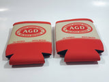 Big Rock Brewery AGD Alberta Genuine Draft All Natural Batch Brewed Red and Tan Beer Can Drink Koozie Set of 2