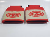 Big Rock Brewery AGD Alberta Genuine Draft All Natural Batch Brewed Red and Tan Beer Can Drink Koozie Set of 2