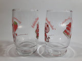 Vintage 1980 MCMLXXX Strawberry Shortcake 4" Tall Glass Cup Set of 2