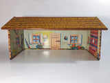 Vintage 1950s Marx Log Cabin Tin Toy House Building