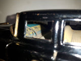 Rare Vintage 1950s Mitsuhashi Buick Sedan Black with Gold Chrome Trim Pullback Motorized Friction Tin Litho Toy Car Vehicle - 5220