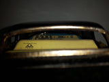 Rare Vintage 1950s Mitsuhashi Buick Sedan Black with Gold Chrome Trim Pullback Motorized Friction Tin Litho Toy Car Vehicle - 5220