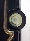 Rare Vintage 1950s Mitsuhashi Buick Sedan Black with Gold Chrome Trim Pullback Motorized Friction Tin Litho Toy Car Vehicle - 5220