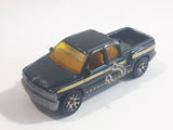2005 Matchbox  Hitch 'n Haul: Cowboy Trail 1999 Chevrolet Silverado Truck Bros. Farms Metalflake Dark Green Die Cast Toy Car Vehicle