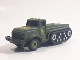 Unknown Brand Military Army Semi Truck with Tracks Dark Green Camouflage Die Cast Toy Car Vehicle