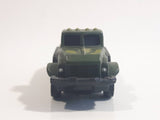 Unknown Brand Military Army Semi Truck with Tracks Dark Green Camouflage Die Cast Toy Car Vehicle