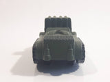 Unknown Brand Military Army Semi Truck with Tracks Dark Green Camouflage Die Cast Toy Car Vehicle