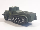 Unknown Brand Military Army Semi Truck with Tracks Dark Green Camouflage Die Cast Toy Car Vehicle