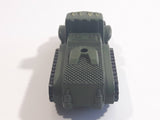 Unknown Brand Military Army Semi Truck with Tracks Dark Green Camouflage Die Cast Toy Car Vehicle
