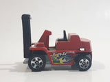 2001 Hot Wheels CAT Fork Lift Red Cast Toy Car Construction Vehicle