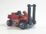 2001 Hot Wheels CAT Fork Lift Red Cast Toy Car Construction Vehicle