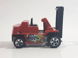 2001 Hot Wheels CAT Fork Lift Red Cast Toy Car Construction Vehicle