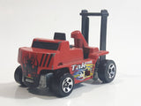 2001 Hot Wheels CAT Fork Lift Red Cast Toy Car Construction Vehicle
