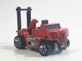 2001 Hot Wheels CAT Fork Lift Red Cast Toy Car Construction Vehicle