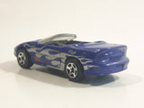 2001 Hot Wheels Power Launcher Camaro Convertible Dark Blue Die Cast Toy Car Vehicle