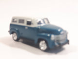 Johnny Lightning 1950 Chevy Suburban Dark Teal Blue Green with White Roof Die Cast Toy Car Vehicle with Opening Hood