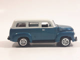 Johnny Lightning 1950 Chevy Suburban Dark Teal Blue Green with White Roof Die Cast Toy Car Vehicle with Opening Hood