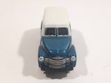 Johnny Lightning 1950 Chevy Suburban Dark Teal Blue Green with White Roof Die Cast Toy Car Vehicle with Opening Hood