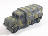 Unknown Brand MTG 01 GH 86 Military Army Cargo Transport Truck Dark Green Camouflage Plastic Body Die Cast Toy Car Vehicle